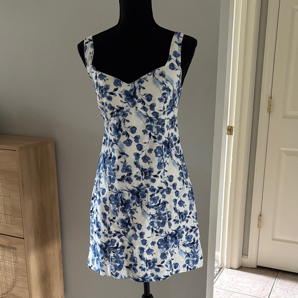 Abercrombie & Fitch Blue Floral Mini Dress